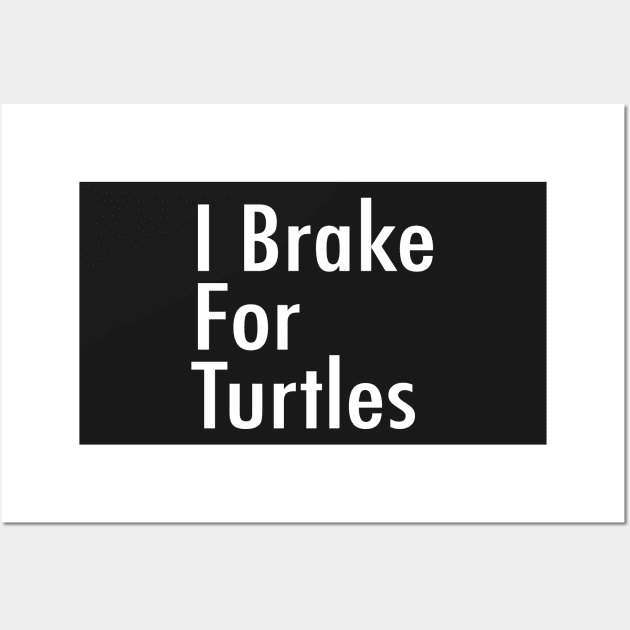 I Brake For Turtles Wall Art by DesignDLW